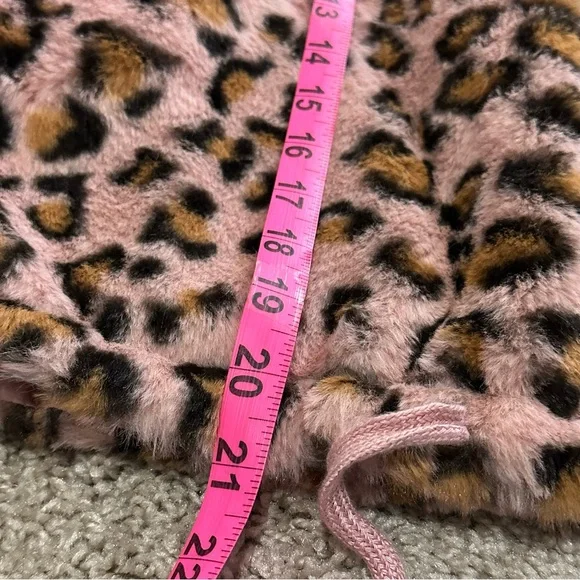 Pink Victoria's Secret Leopard Cheetah Fur Zip Teddy Bomber Jacket NWT - Picture 4 of 9